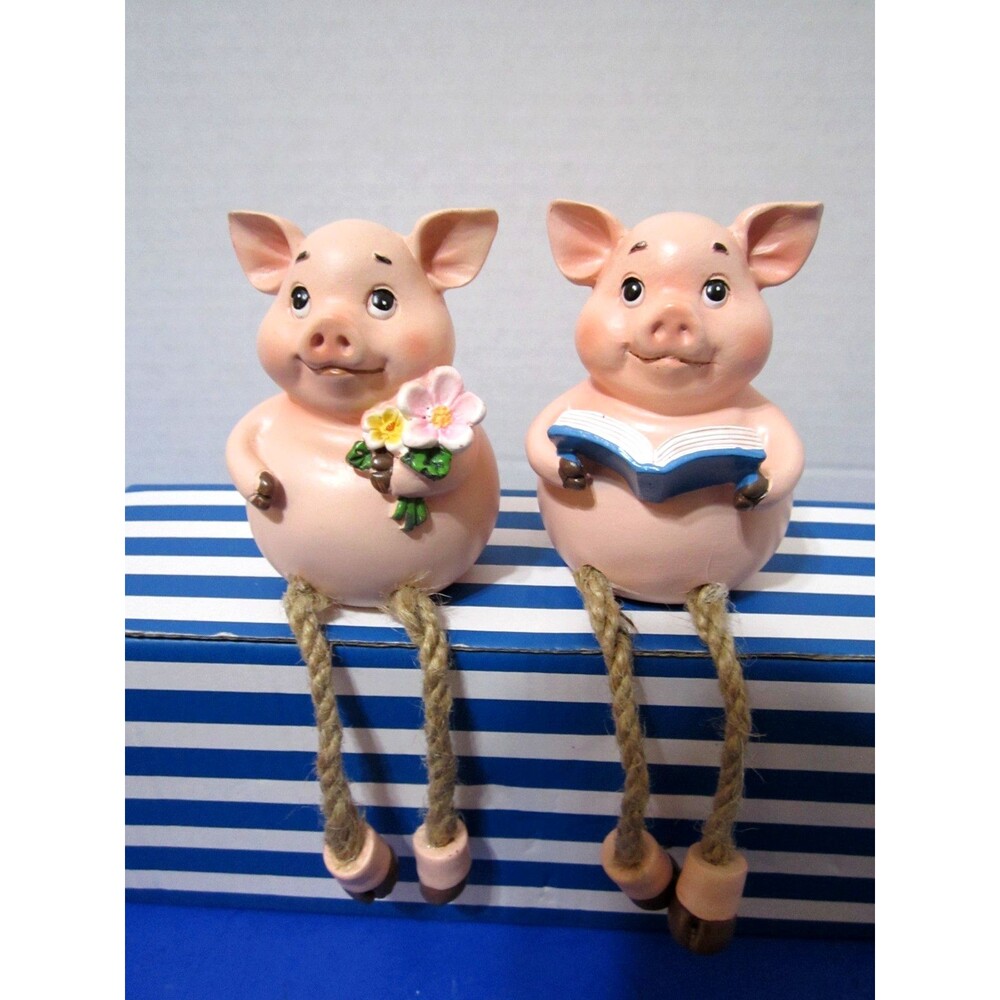 NEW Pigs Shelf Sitters Figurines Hogs Farmhouse Animals Country